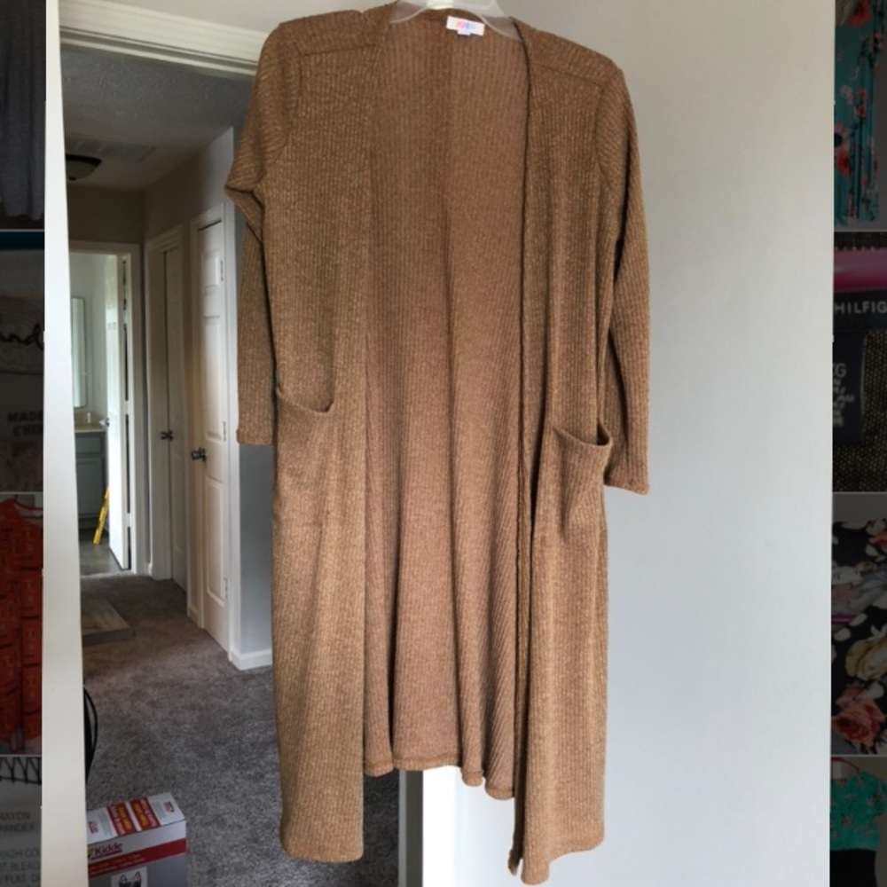 Goldish/Tan LulaRoe Sarah Cardigan